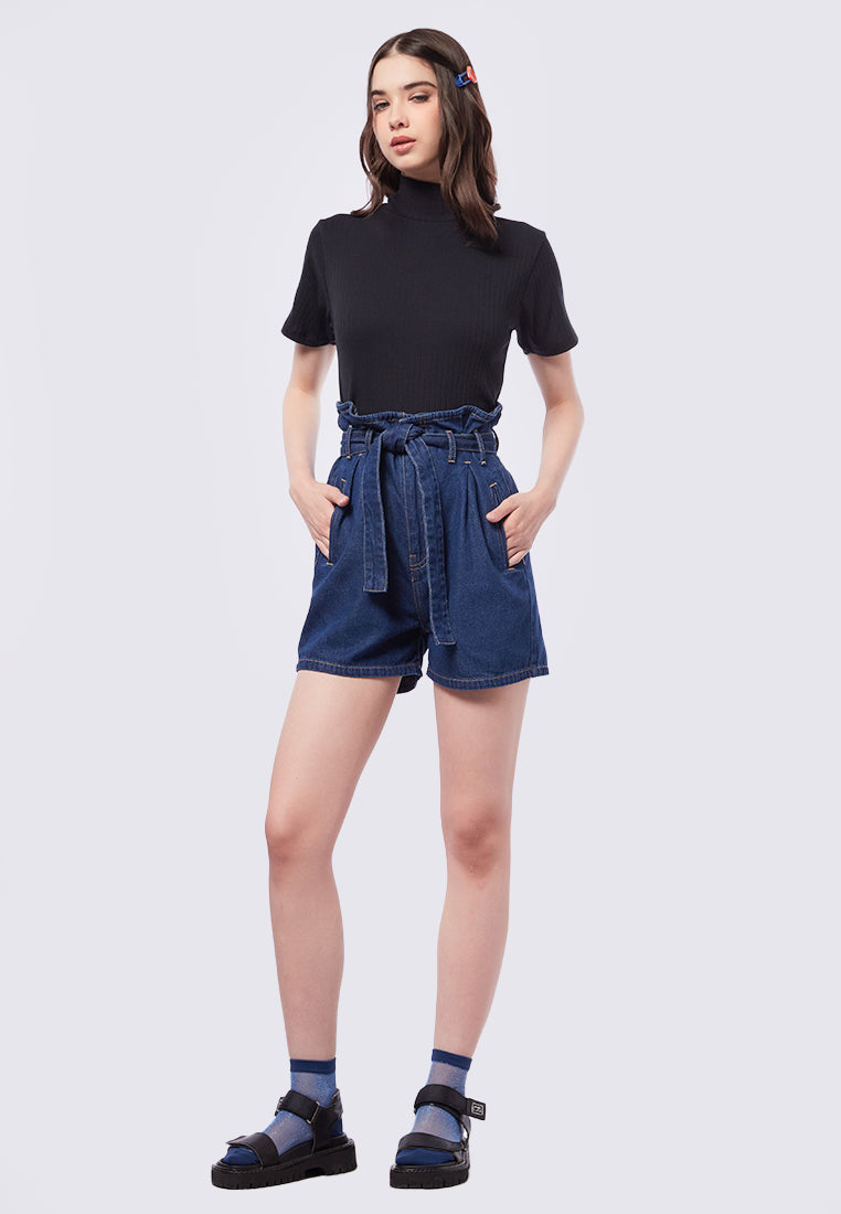 High Neck Short Sleeve Top