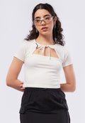 Cut Out Short Sleeve Top