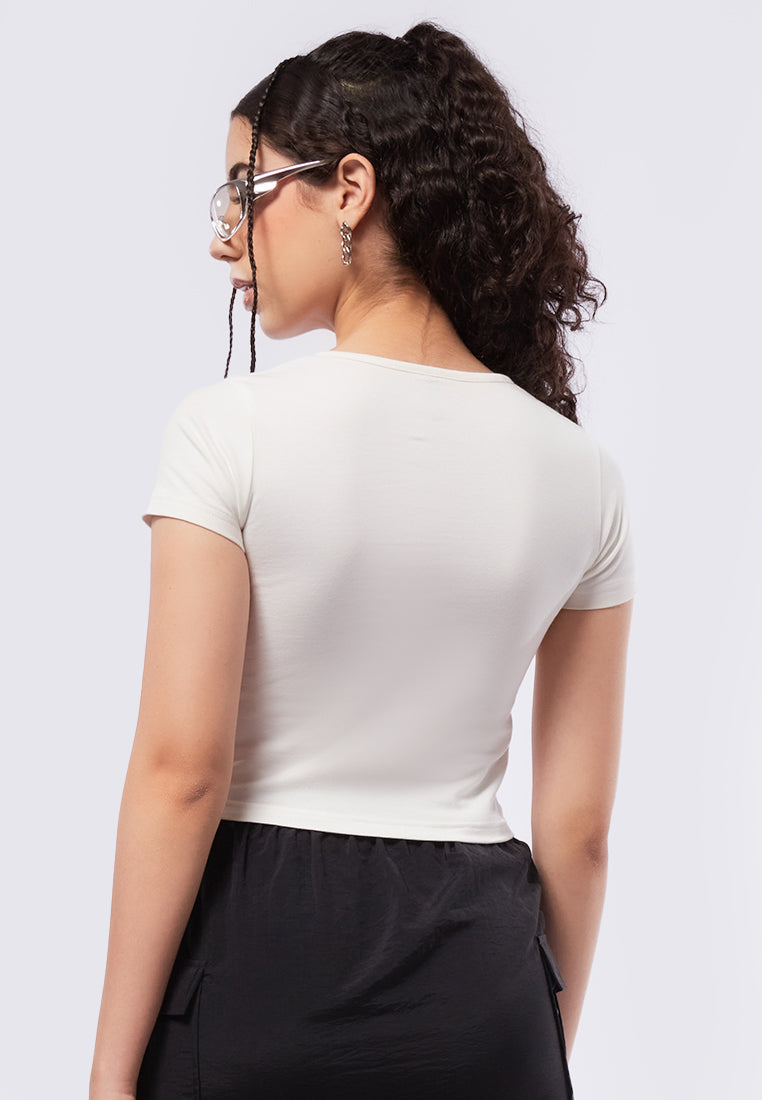 Cut Out Short Sleeve Top