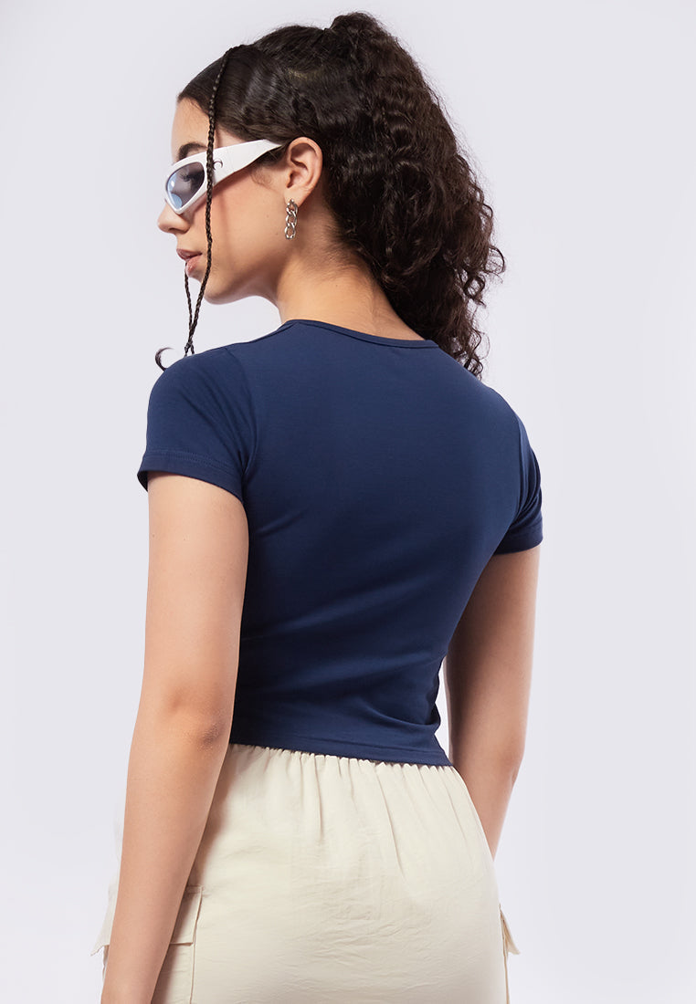 Cut Out Short Sleeve Top