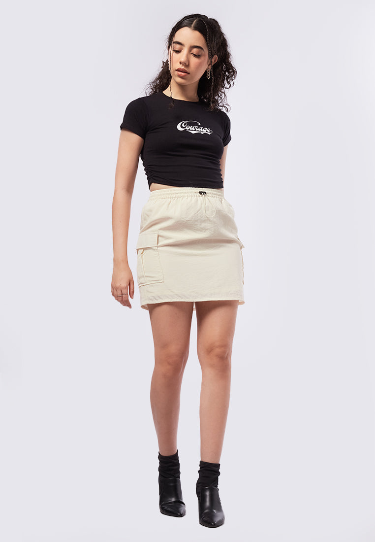 Ruched Graphic T-Shirt