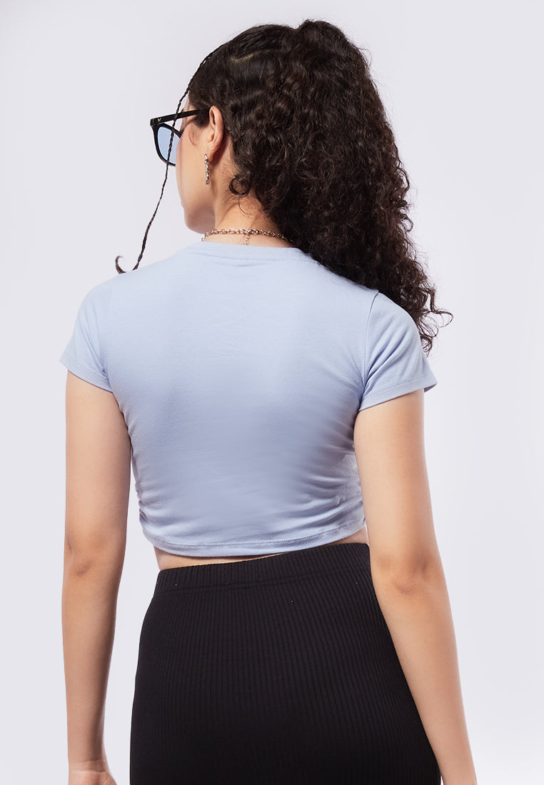 Ruched Graphic T-Shirt