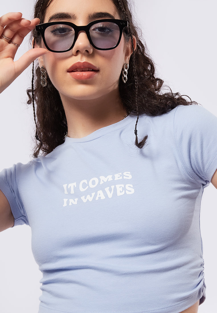 Ruched Graphic T-Shirt