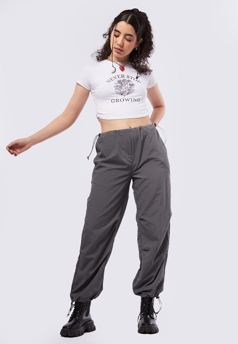Ruched Graphic T-Shirt