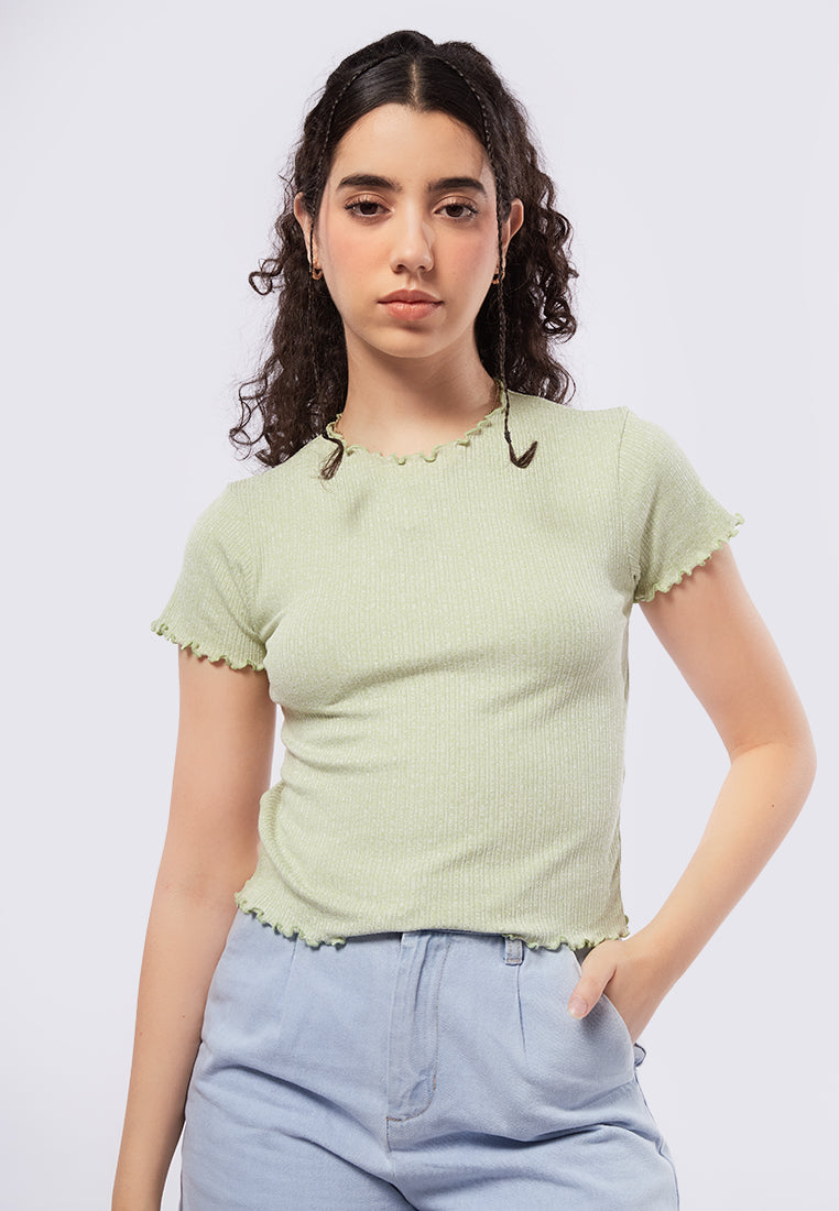 Short Sleeve Lettuce Top