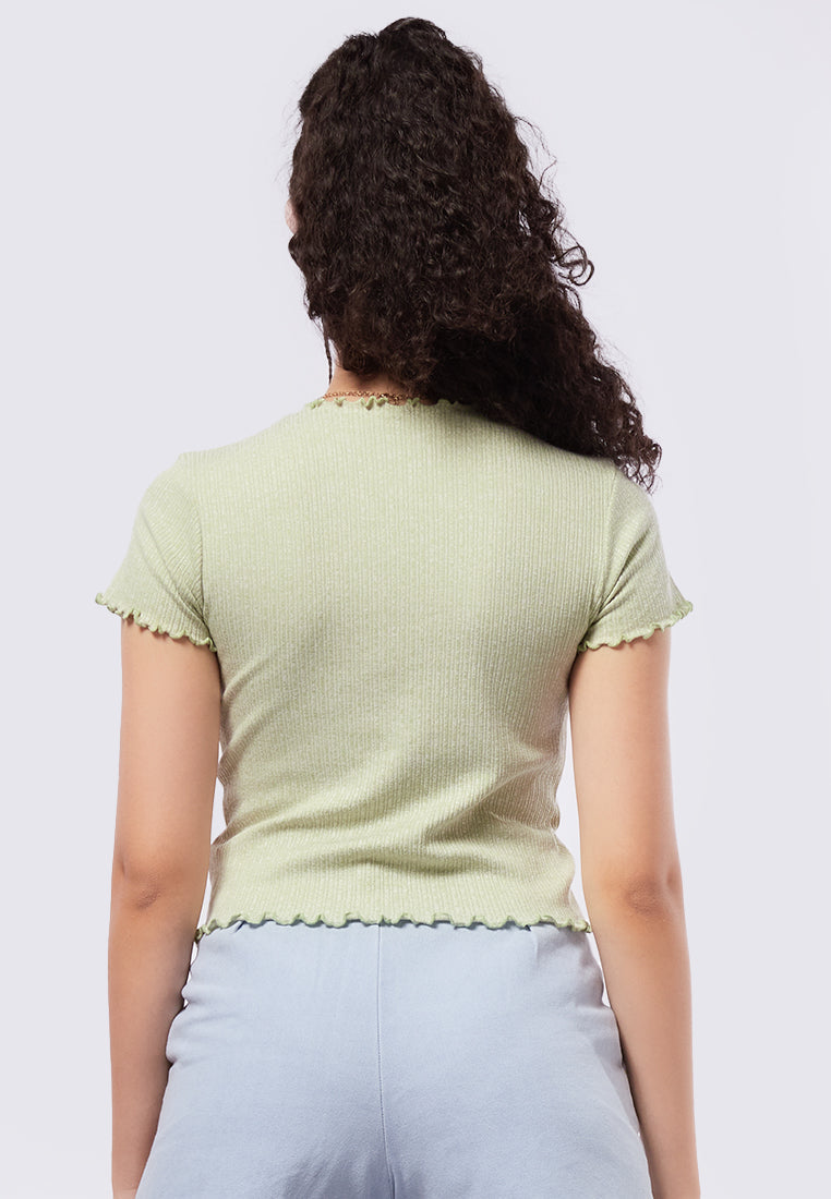Short Sleeve Lettuce Top
