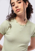 Short Sleeve Lettuce Top