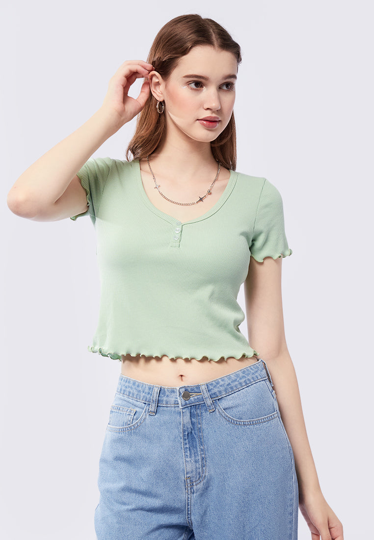 Button Up Short Sleeve T-Shirt