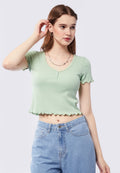 Button Up Short Sleeve T-Shirt