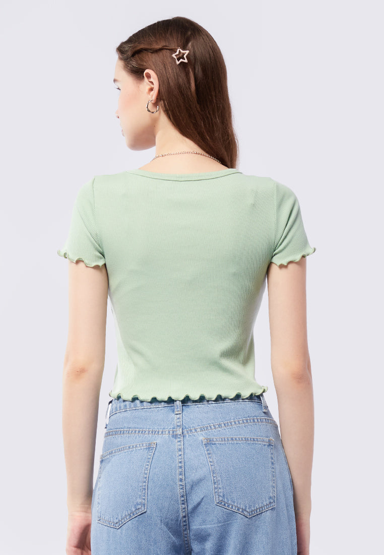 Button Up Short Sleeve T-Shirt