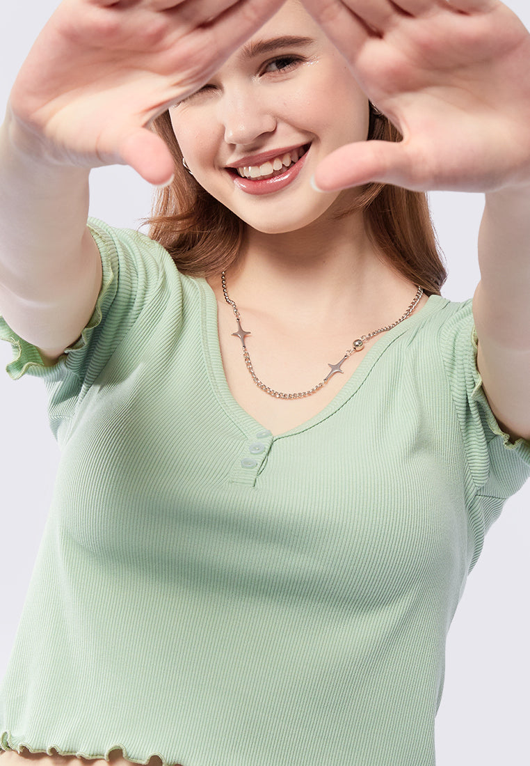 Button Up Short Sleeve T-Shirt