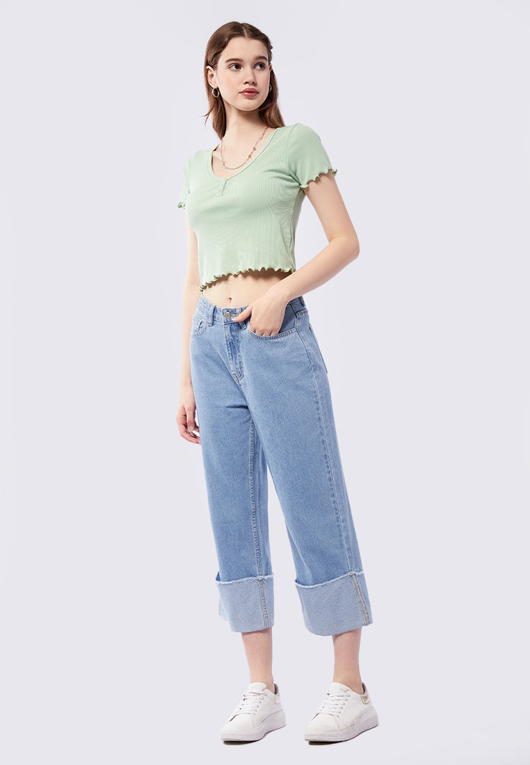 Button Up Short Sleeve T-Shirt