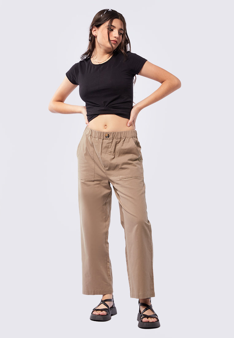 Short Sleeve Top with Twist Front