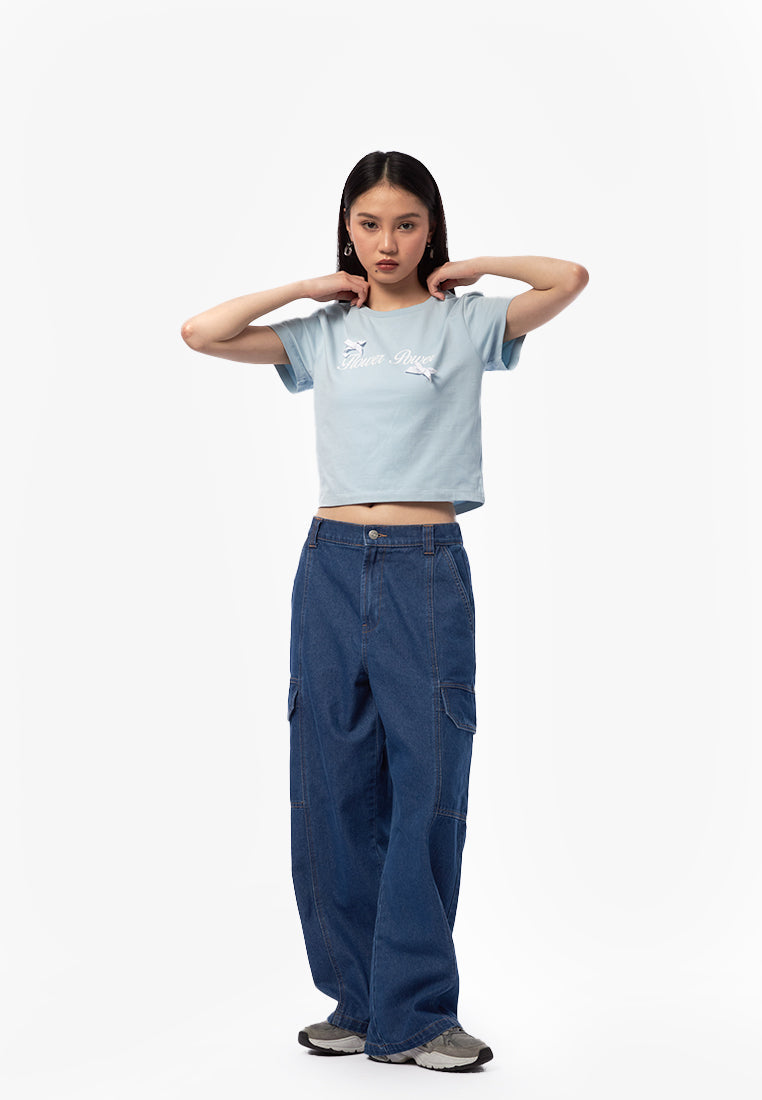 Short Sleeve Ribbon Graphic T-Shirt