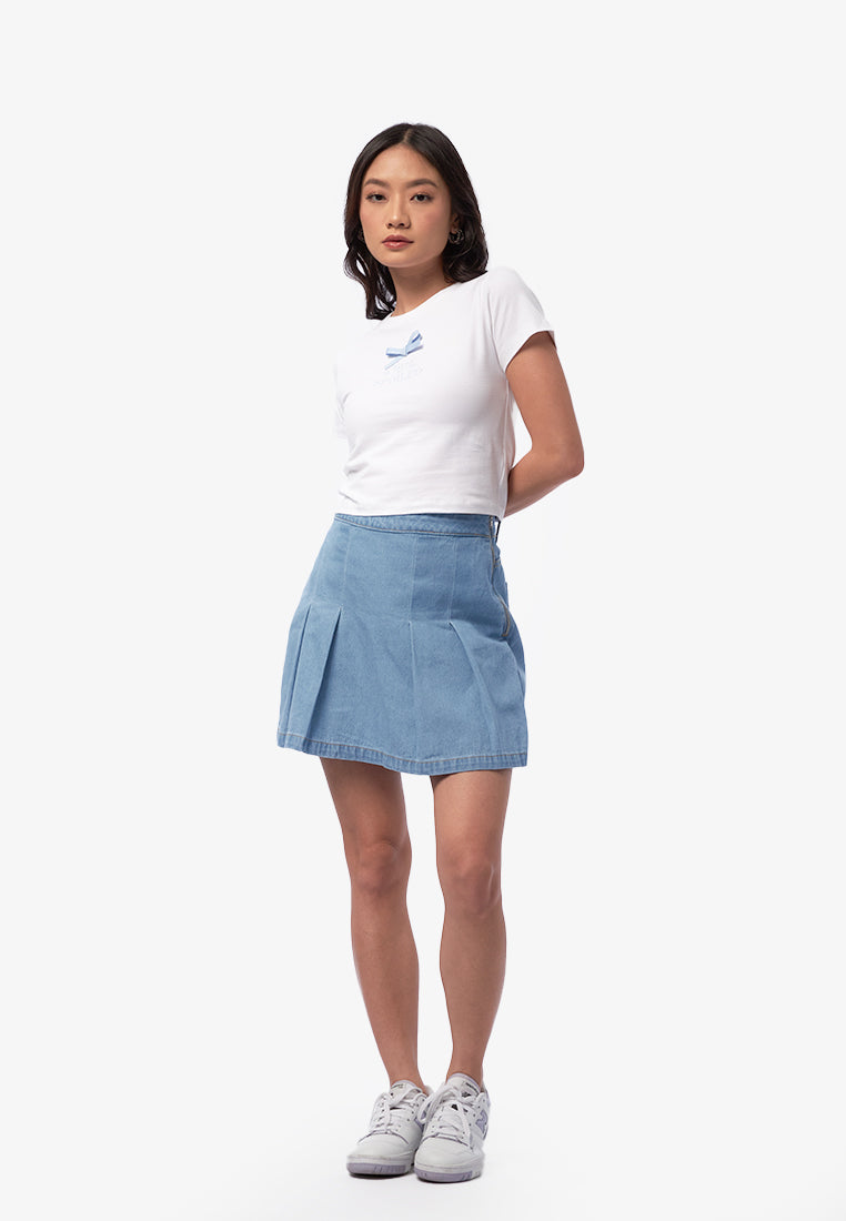 Short Sleeve Ribbon Graphic T-Shirt