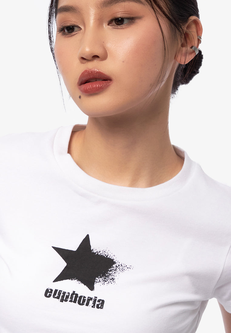 Short Sleeve Graphic Crop T-Shirt