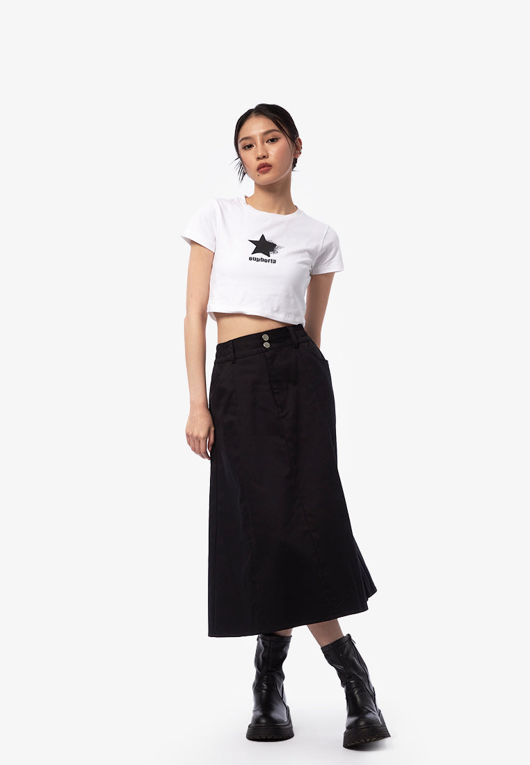 Short Sleeve Graphic Crop T-Shirt