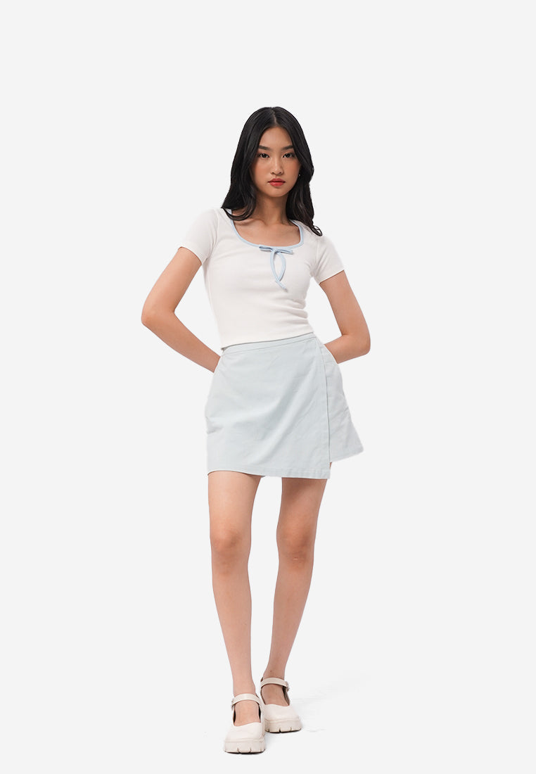 Square Neck Ribbon Top
