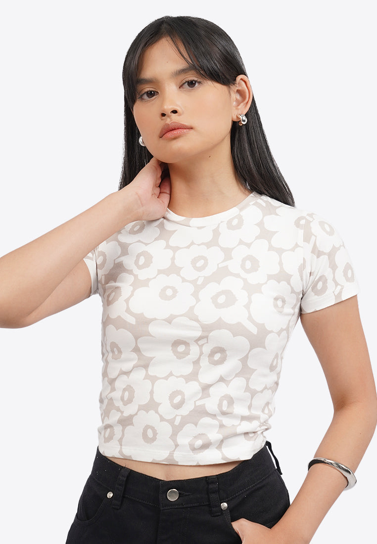 Fitted Short Sleeve Crop T-Shirt
