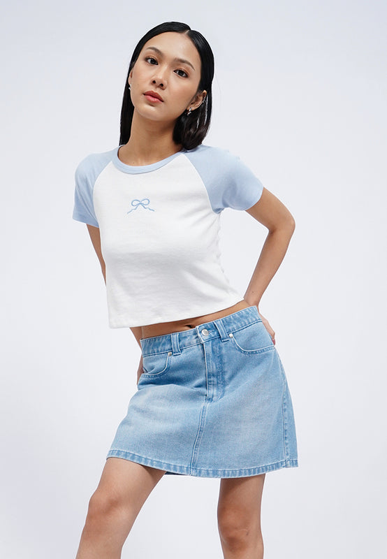 Short Sleeve Raglan Crop T-Shirt