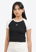Short Sleeve Raglan Crop T-Shirt