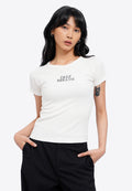 Short Sleeve Raglan Crop Rib Top