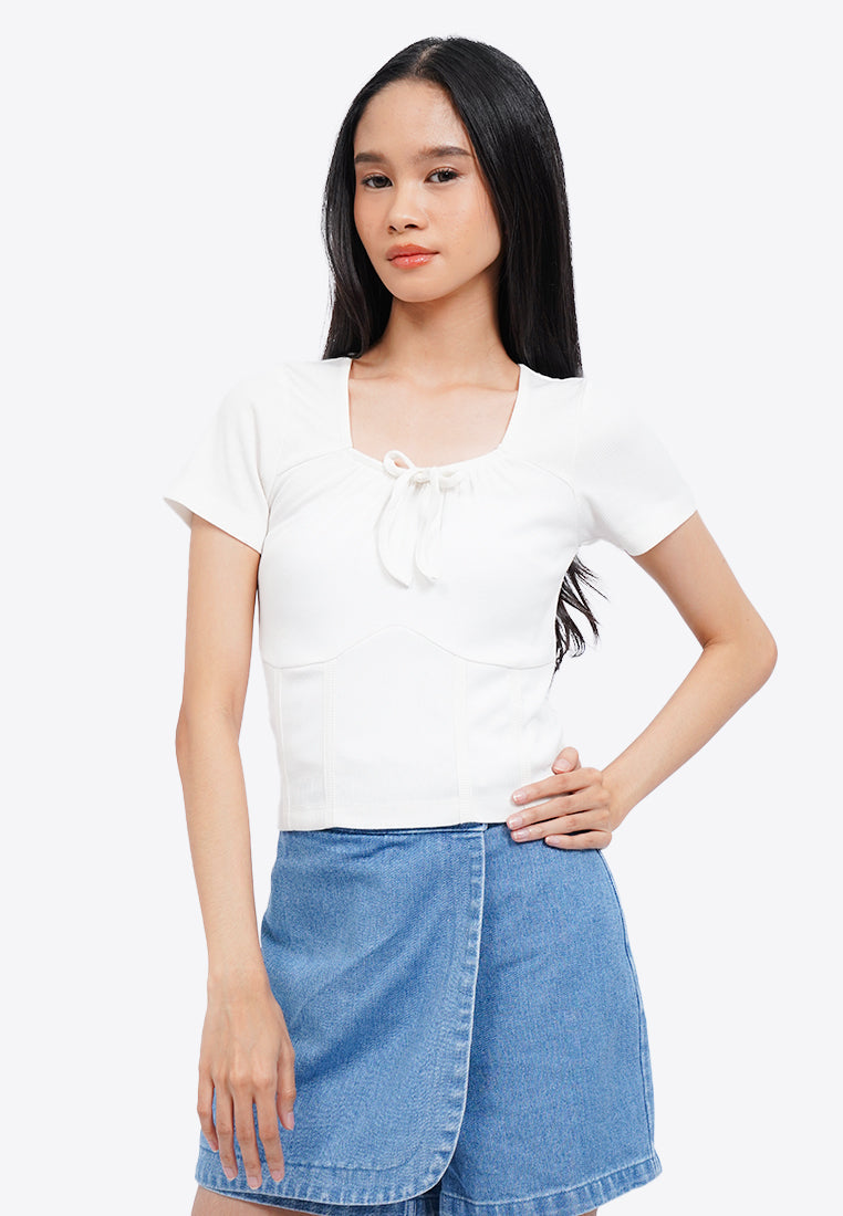Short Sleeve Corset Top