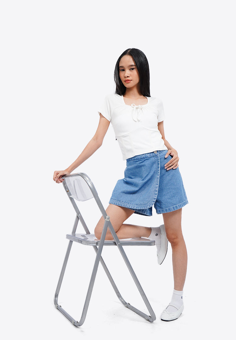 Short Sleeve Corset Top