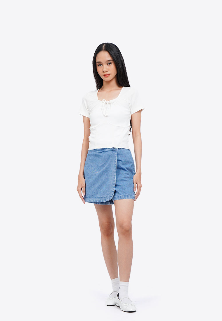 Short Sleeve Corset Top