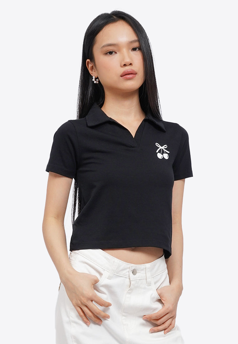 Short Sleeve Graphic Polo Shirt