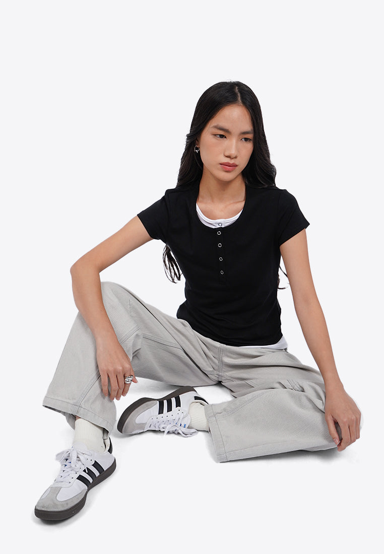 Double Layer Short Sleeve Top