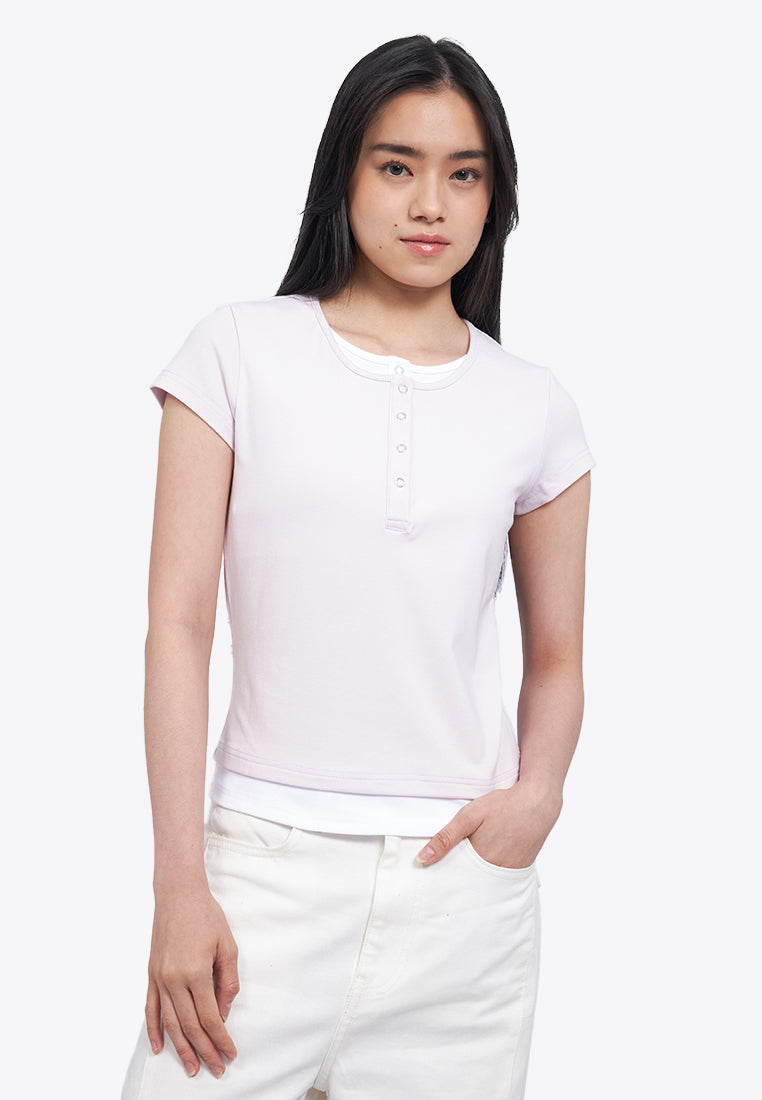 Double Layer Short Sleeve Top