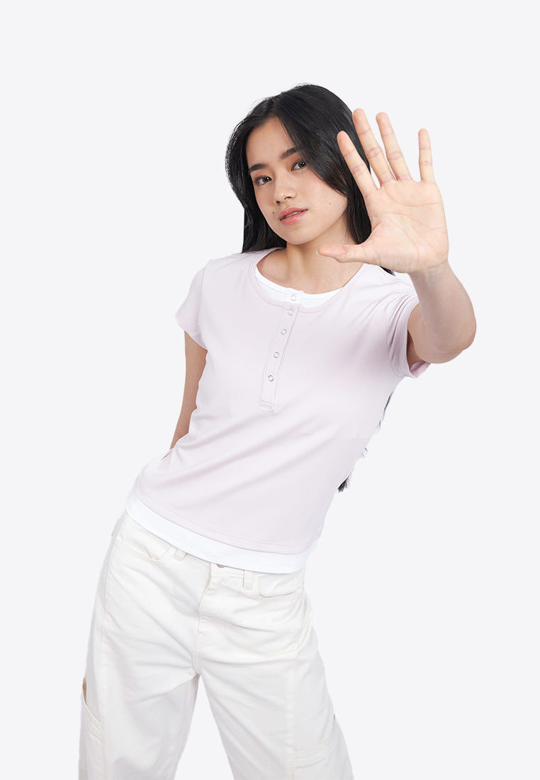 Double Layer Short Sleeve Top