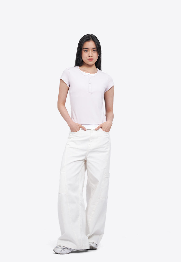 Double Layer Short Sleeve Top