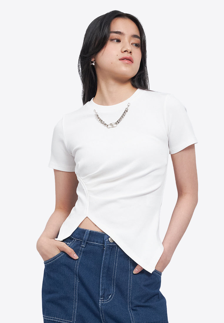 Asymmetric Ruched Top