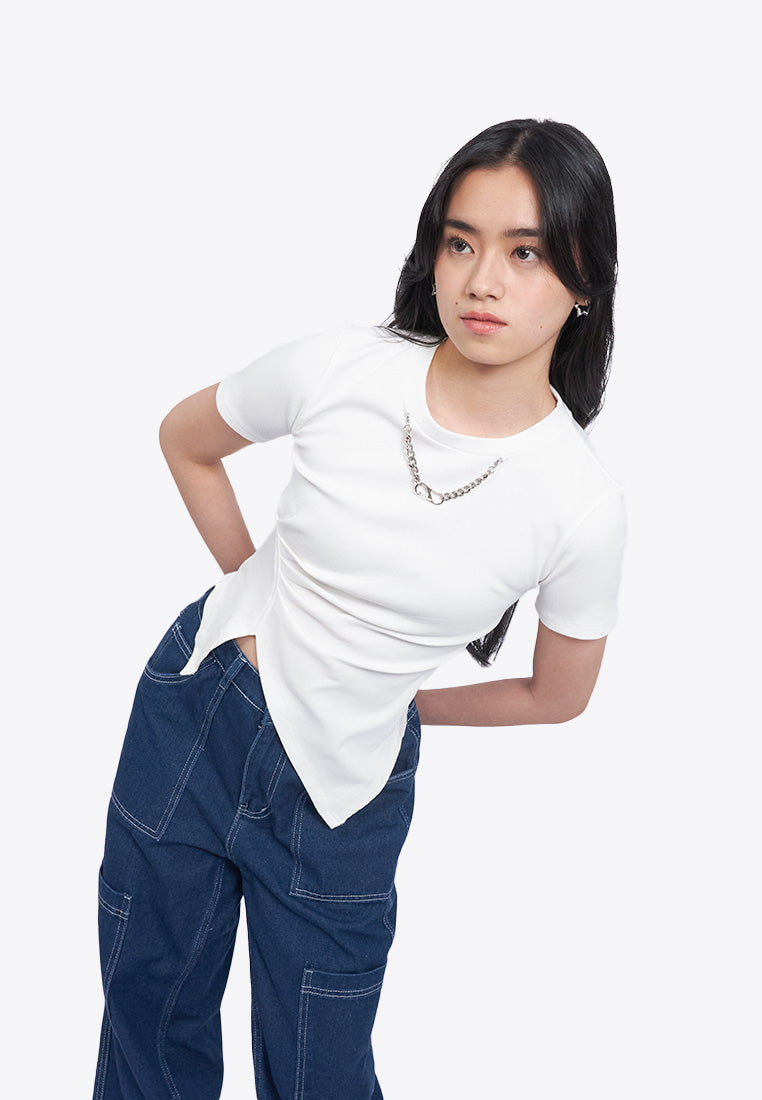 Asymmetric Ruched Top