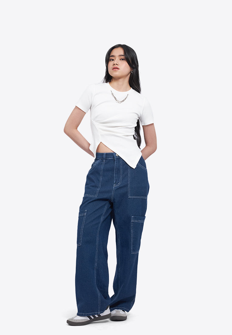 Asymmetric Ruched Top