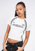Fitted Raglan Graphic T-Shirt