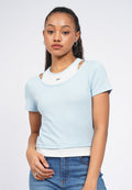 Short Sleeve Double Layer Top