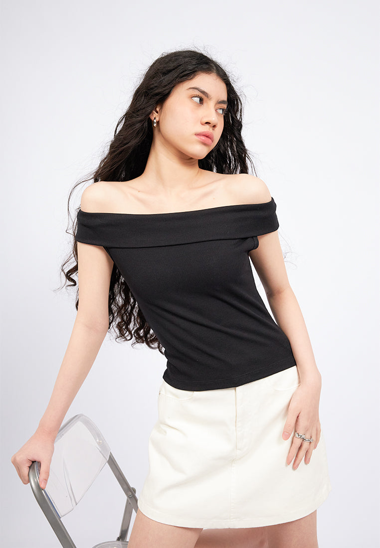 Off Shoulder Short Sleeve Top