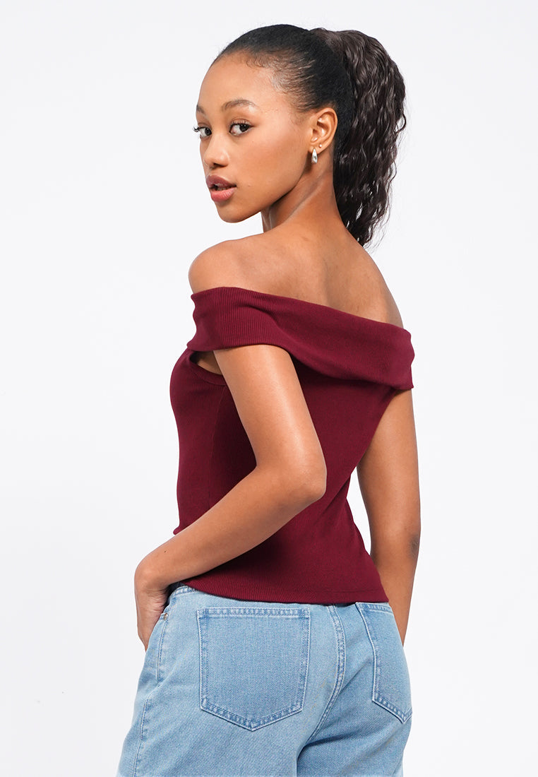 Off Shoulder Short Sleeve Top