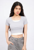 Crew Neck Double Layer T-Shirt