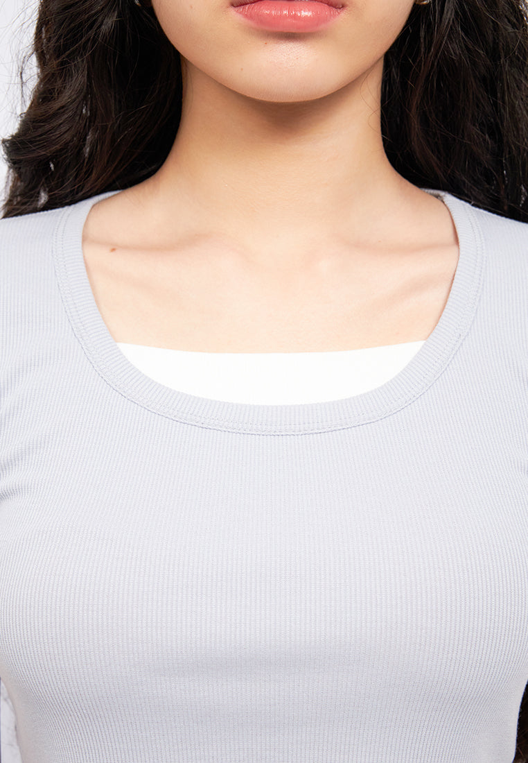Crew Neck Double Layer T-Shirt