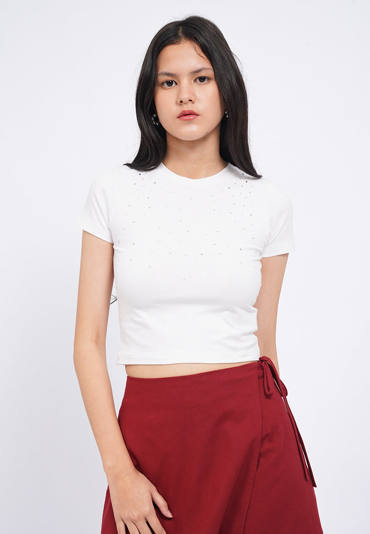 Rhine Stone Short Sleeve T-Shirt