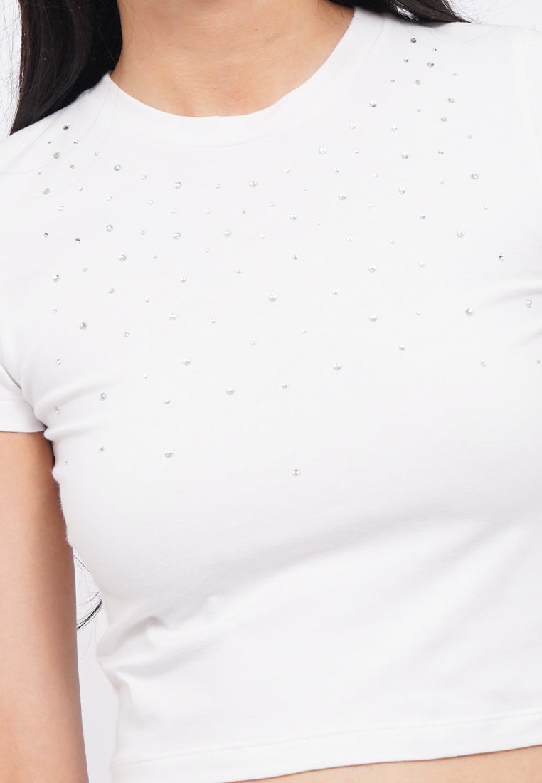 Rhine Stone Short Sleeve T-Shirt