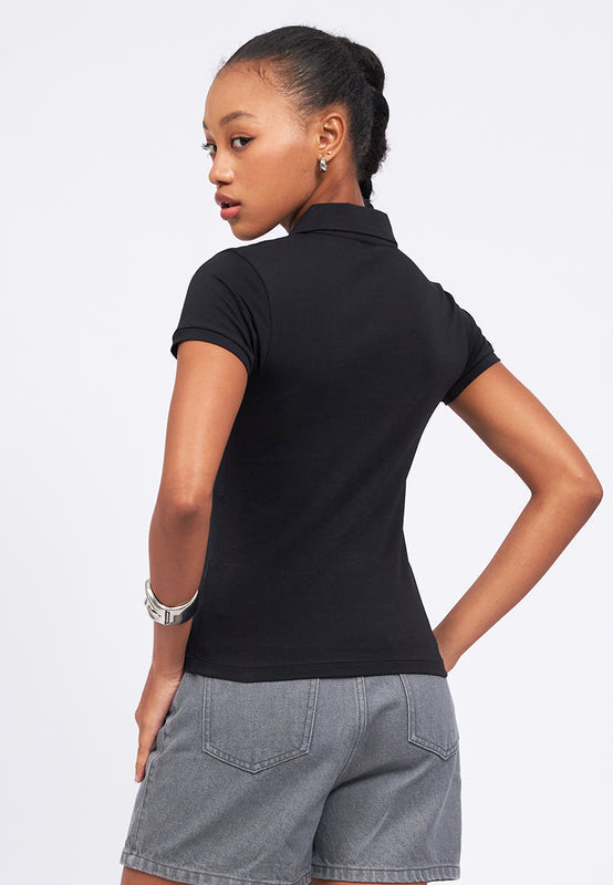Short Sleeve Collared Top