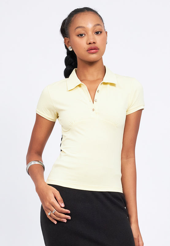 Short Sleeve Collared Top