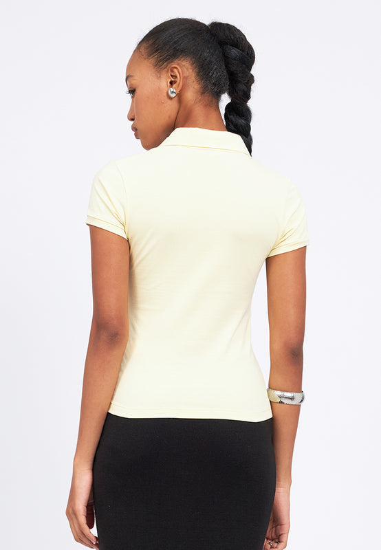 Short Sleeve Collared Top
