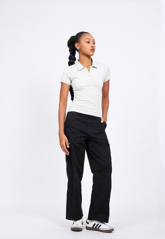 Short Sleeve Collared Top
