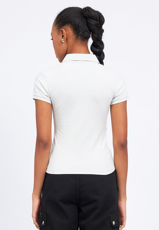 Short Sleeve Collared Top